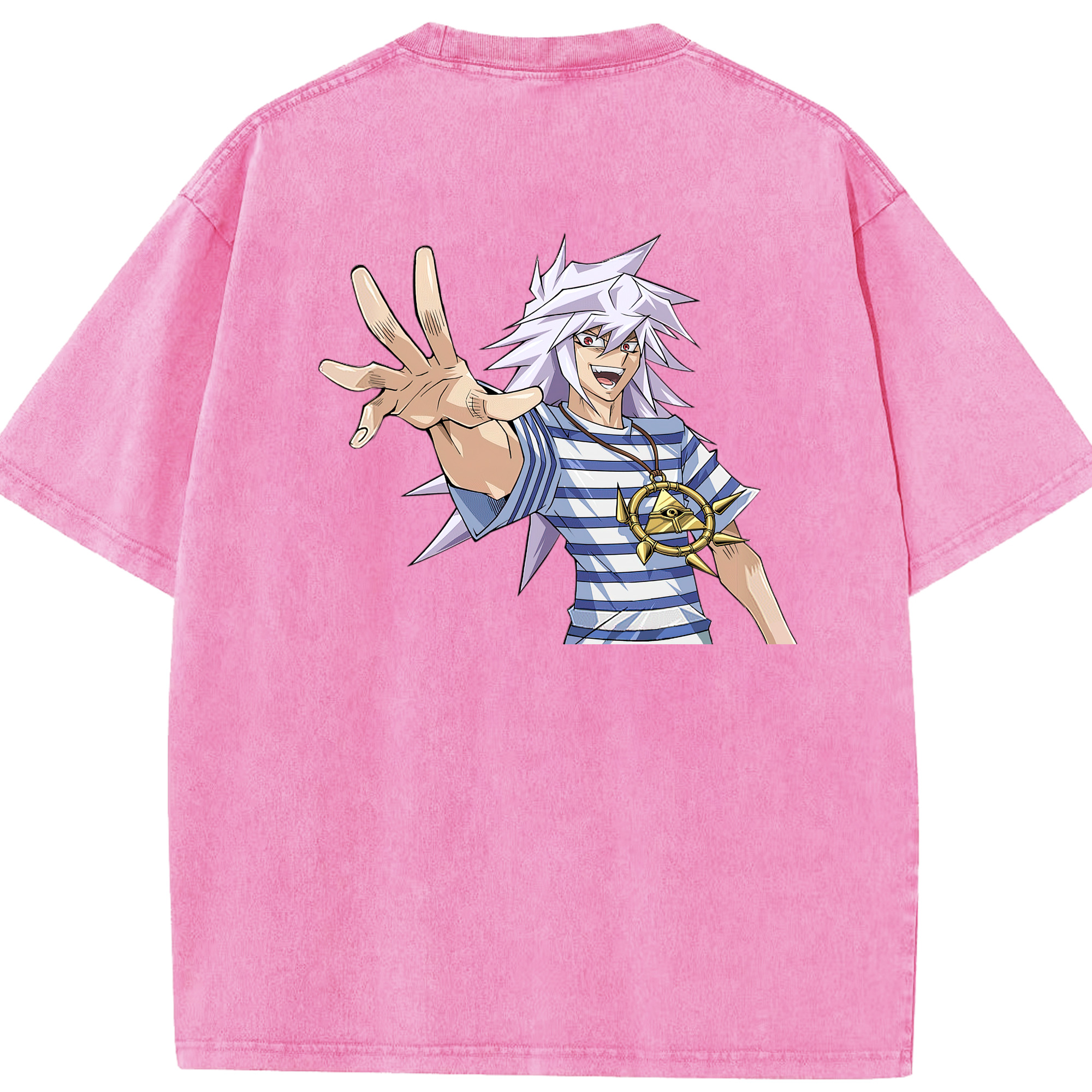 （画像用） 遊☆戯☆王 Yu-Gi-Oh! 綿100% ヴィンテージ風 半袖Tシャツ（背面プリント）